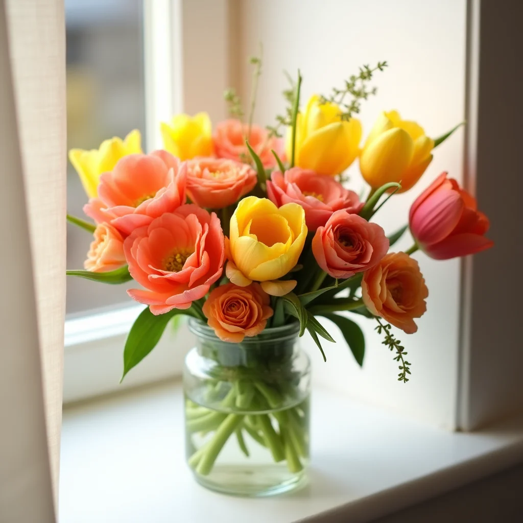 Bukiet wiosennych kwiatów